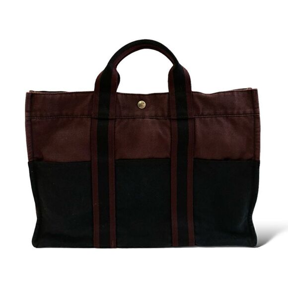 Hermes Handbags - HERMÈS Toile Fourre-Tout MM Tote Bag